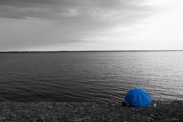 Blue umbrella