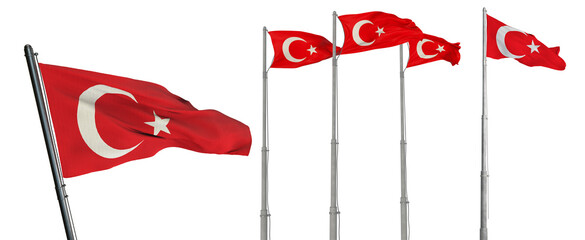 Turkish Flag, Republic of Turkiye - istanbul, Turkiye