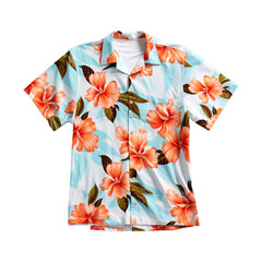 Hawaiian Shirt isolated on transparent png background. Generative ai