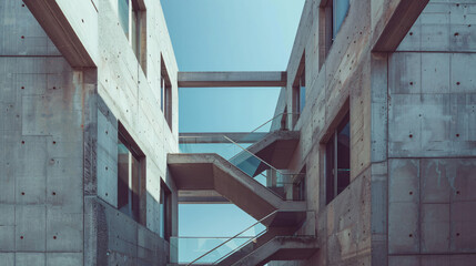 Fototapeta premium Modern architecture, abstract building concept