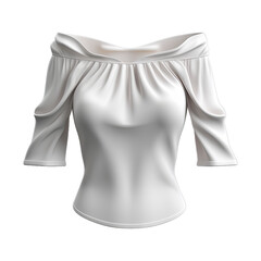 Off-The-Shoulder Blouse isolated on transparent png background. Generative ai