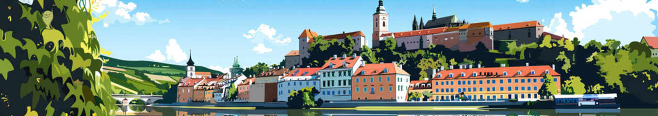 Český Krumlov Castle Experience: Renaissance Architecture, Castle Gardens, and River Cruises. - obrazy, fototapety, plakaty