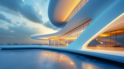 Modern architecture, abstract building concept