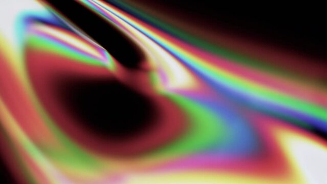 Abstract animation, 3d render of a background with color refraction effect, 4k seamless looped video