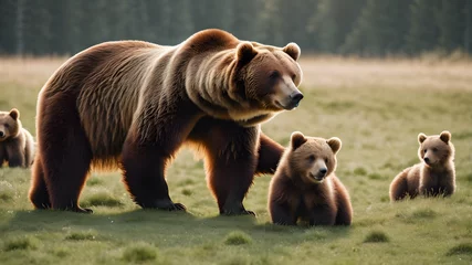 Foto op Aluminium brown bear cub © Naina