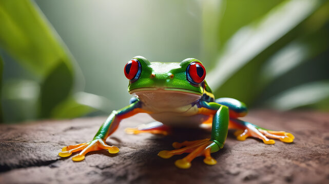 red eyed tree frog