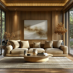 Modern interior luxury living room Scandinavian apartment