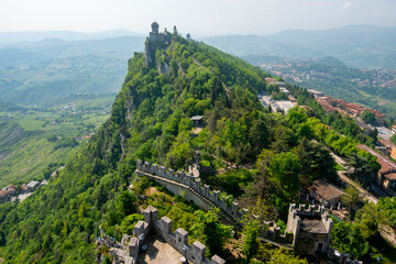 Cesta Second Tower - San Marino - obrazy, fototapety, plakaty