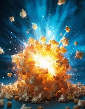 star of space.  supernova vibrations, popcorn ripples, 8k photorealism