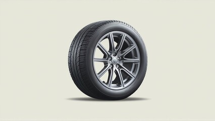 car wheel isolated on against a plain background