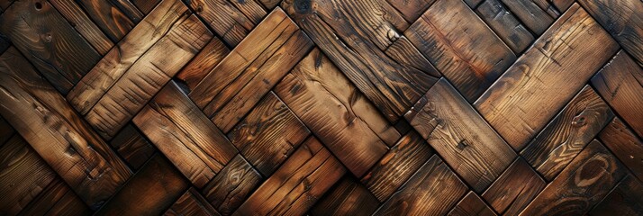 Oak Wood Texture Background Premium Natural Wallpaper with Parquet Pattern and copy-space  - obrazy, fototapety, plakaty