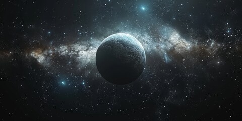 Obraz na płótnie Canvas Majestic Planet in Starry Space