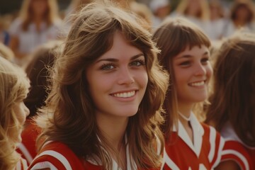 High school cheerleader girl from 1980s - 769231561