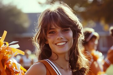 High school cheerleader girl from 1980s - 769231568