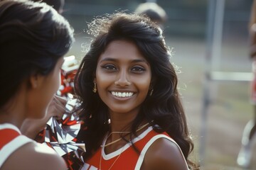 High school cheerleader girl from 1980s - 769231569