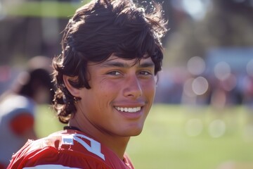 Photo of a high school quarterback teen man from 1980s - 769231588
