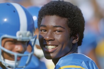 Photo of a high school quarterback teen man from 1980s - 769231596