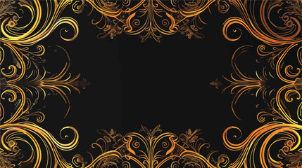 Abstract gold-brown border with dark background