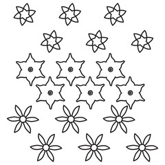 Pattern flowers line