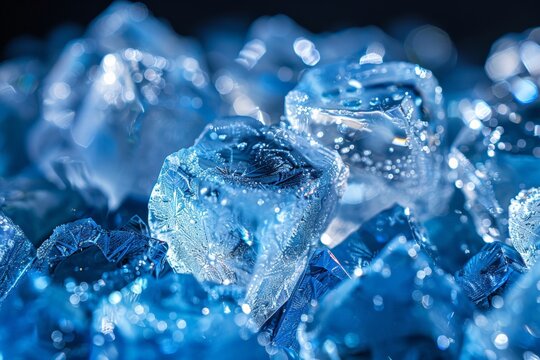 Natural ice cubes background 