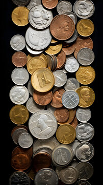 Radiant Assortment of European Monetary Units: A Collection of Euro Coins depicting the Unified Economy of Europe