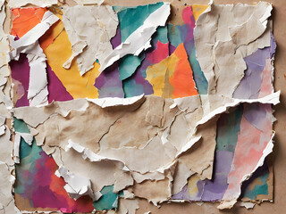 Abstract Torn Paper Posters Capture the Essence of Street Art for Backgrounds.