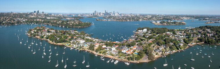 The Sydney suburb Woolwich and the  lane cove  and Parramatta rivers