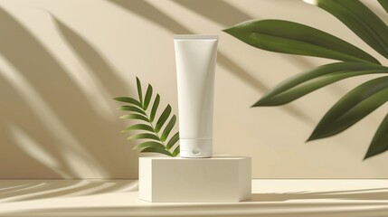 Cosmetic Tube Label Mockup
