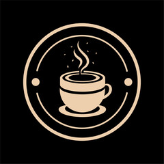 Coffee cup logo template vector design.