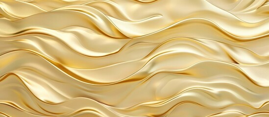 Elegant seamless gold pattern with delicate wavy twist