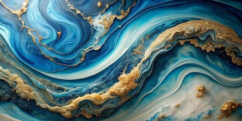 Abstract Ocean Art Natural Luxury Style Incorpor