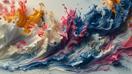 Craft a captivating portrayal of nature's elegance through fluid abstract forms and rich pigments