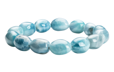 Gleaming Larimar Wristlet isolated on transparent Background
