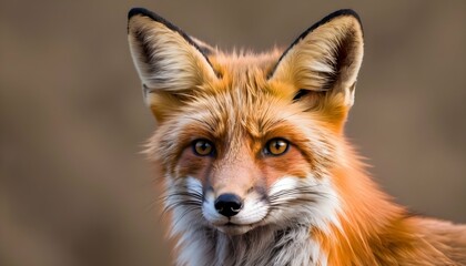 Naklejka na ściany i meble A Fox With Its Fur Glossy And Sleek