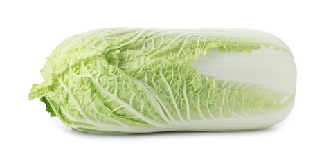 Fresh ripe Chinese cabbage isolated on white