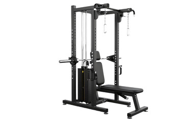 Machine for Lat Pulldowns isolated on transparent Background