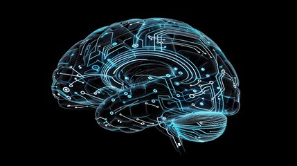 Futuristic Fusion: Human Brain and Circuit Boards