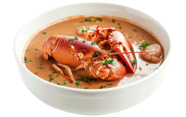 Creamy Lobster Delight isolated on transparent Background