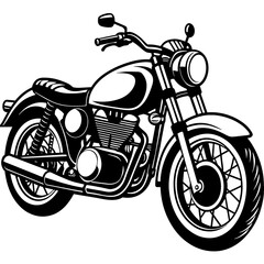 a motorcycle Silhouette vector art illustration