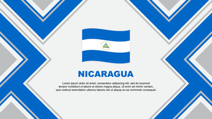 Nicaragua Flag Abstract Background Design Template. Nicaragua Independence Day Banner Wallpaper Vector Illustration. Nicaragua Vector