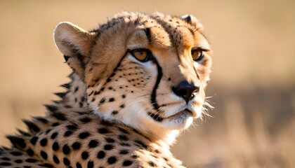 A Cheetah With Its Eyes Half Closed Basking In Th