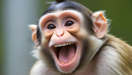 A Monkey Laughing At A Joke