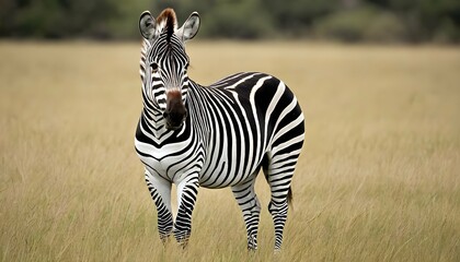 A Zebra With Its Stripes Blending Seamlessly Into