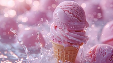 Deliciously creamy and refreshing, ice cream delights with its myriad flavors and smooth texture, offering a perfect treat for any occasion.

