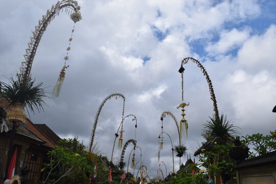 pennants made from coconut leaves