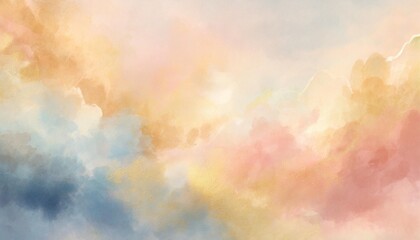 Obraz na płótnie Canvas abstract watercolor background with clouds blue pink and peach fuzz design