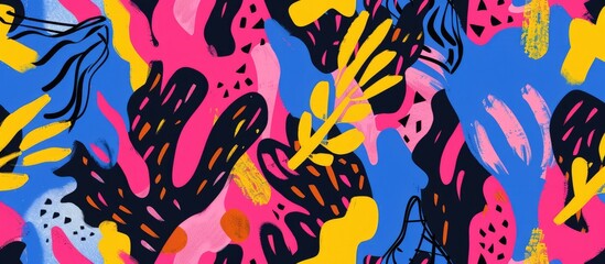 Obraz premium Abstract Seamless Pattern for Fashion Textiles Design