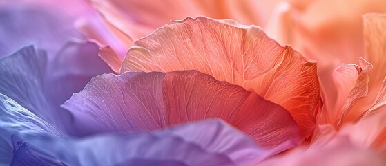 Flower Petals Closeup images of flower petals, showcasing their delicate textures, colors, and patterns, from velvety soft to finely veined and translucent petals , cinematic - obrazy, fototapety, plakaty