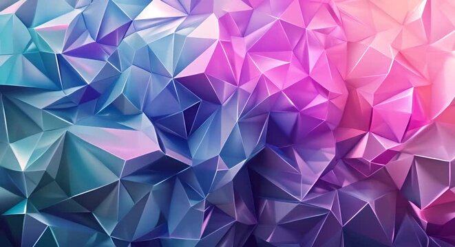 Polygonal art background, low poly design, shades of cool blues