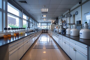A well-equipped scientific lab interior showing an array of precise instruments for research and analysis